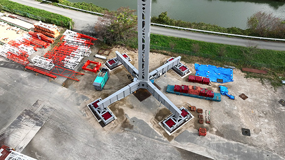 風車建設用タワークレーンJCW1250